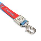  Chanel CHANEL ремешок на шею sportsline нейлон / metal голубой / orange / серебряный 