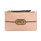 フェンディ FENDI カードケース レザー ピンクベージュ