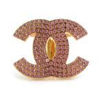  Chanel CHANEL шарф кольцо здесь Mark metal / стразы Gold / розовый 