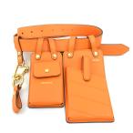 フェンディ FENDI  ベルトバッグ ベルトポーチ レザー オレンジ