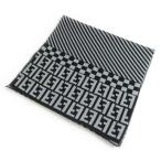 フェンディ FENDI マフラー ズッカ ウール グレー/ブラック