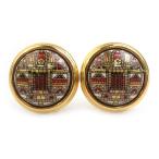 エルメス HERMES イヤリング 七宝焼き メタル/エナメル ゴールド/マルチカラー