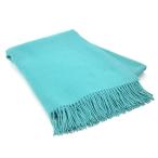 エルメス HERMES  ブランケット カシミヤ/ウール ブルーグリーン