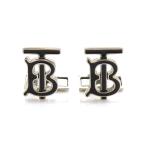 バーバリー BURBERRY カフス メタル/エナメル シルバー/ブラック