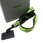  Balenciaga BALENCIAGA ремешок на шею полиэстер черный × neon желтый 