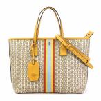 トリーバーチ Tory Burch ハンドバッグ ショルダーバッグ PVCコーティングキャンバス/レザー イエロー系