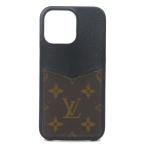  Louis Vuitton LOUIS VUITTON смартфон кейс iPhone14 Pro Max кейс IPHONE бампер 14 PRO MAX кожа черный × Brown 