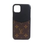  Louis Vuitton LOUIS VUITTON смартфон кейс iPhone11 PRO MAX кейс IPHONE* бампер 11PRO MAX кожа черный × Brown 