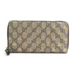 グッチ GUCCI ラウンドファスナー長財布 GGスプリームキャンバス ブラウン