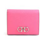 サルヴァトーレフェラガモ Salvatore Ferragamo 二つ折り財布 ガンチーニ レザー ピンク