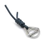 ボッテガヴェネタ BOTTEGAVENETA キーリング チャーム レザー/メタル ネイビー