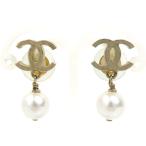 ショッピングメタル シャネル CHANEL ピアス メタル/フェイクパール ゴールド×ホワイト