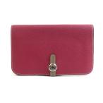 エルメス HERMES 長財布 ドゴンGM トゴ トスカ×エトゥープ