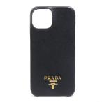 プラダ PRADA スマートフォンケース iPhone14 レザー ブラック