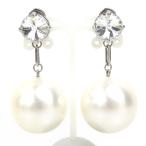 ミュウミュウ MIUMIU イヤリング メタル/フェイクパール ホワイト×シルバー