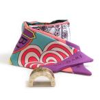 ブルガリ BVLGARI スカーフ スカーフリング シルク/メタル マルチカラー×ゴールド