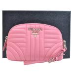  Prada PRADA макияж сумка косметичка мульти- сумка розовый x серебряный цвет кожа x металл материалы женский [ б/у ][ стандартный популярный ]-k9516c