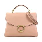 サルヴァトーレフェラガモ Salvatore Ferragamo ハンドバッグ ショルダーバッグ ガンチーニ レザー ピンクベージュ