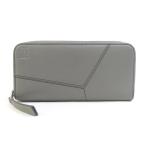 ロエベ LOEWE ラウンドファスナー長財布 パズル レザー グレー