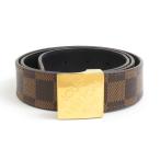 ルイ ヴィトン LOUIS VUITTON ベルト  サンチュール キャレ ダミエキャンバス エベヌ