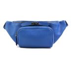 ブルガリ BVLGARI ウエストバッグ ボディバッグ レザー ブルー