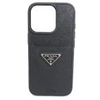  Prada PRADA смартфон кейс iPhone16 Pro силикон / кожа черный 