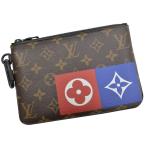 ルイヴィトン Louis Vuitton ポーチ モノグラム ジップド・ポーチMM モノグラムキャンバス ブラウンｘレッドｘネイビー 定番人気