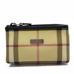 バーバリー BURBERRY ミニポーチ マルチケース ノバチェック PVCxレザー ブラウン系xブラック 定番人気