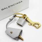 バレンシアガ BALENCIAGA チャーム カデナ キー レザーx金属素材 グレー系xゴールド 定番人気
