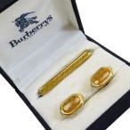 バーバリー BURBERRY カフスボタン ネクタイピン 2点セット 金属素材 ゴールド系 定番人気