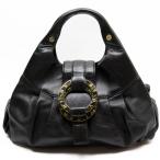 ブルガリ BVLGARI ハンドバッグ レザー ブラック