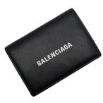 バレンシアガ BALENCIAGA 三つ折り財布 レザー ブラック