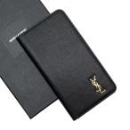  солнечный rolan SAINT LAURENT смартфон кейс iPhone X/XS кейс кожа черный 