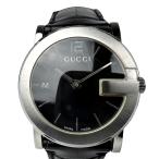 グッチ GUCCI 腕時計 ラウンドフェイス 101J ステンレススチール/レザー シルバー/ブラック