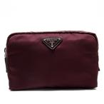  Prada PRADA косметичка макияж сумка мульти- кейс треугольник Logo нейлон wine red стандартный популярный 