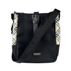 バーバリーブラックレーベル BURBERRY BLACK LABEL 斜め掛けショルダーバッグ ナイロン ブラック/ベージュ