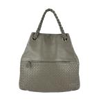 ボッテガヴェネタ BOTTEGAVENETA ハンドバッグ イントレチャート レザー カーキグレー