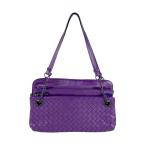 ボッテガヴェネタ BOTTEGAVENETA ハンドバッグ イントレチャート レザー パープル