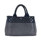 プラダ PRADA ハンドバッグ ショルダーバッグ カナパ デニム/キャンバス ネイビー
