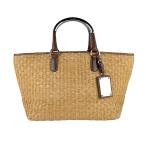 ドルチェアンドガッバーナ DOLCE&GABBANA ハンドバッグ カゴバッグ ストロー/レザー ブラウン