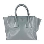 プラダ PRADA ショルダーバッグ ハンドバッグ レザー グレー