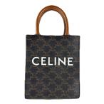 ショッピングセリーヌ セリーヌ CELINE ハンドバッグ ショルダーバッグ ミニ バーティカル カバ PVCコーティングキャンバス ブラウン