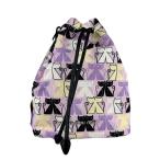 ミュウミュウ MIUMIU ポーチ 巾着ポーチ キャンバス パープル系マルチカラー