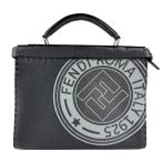 フェンディ FENDI ハンドバッグ ピーカブーフィット ミニ レザー ブラック/グレー