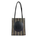 フェンディ FENDI ショルダーバッグ ペカン PVCコーティングキャンバス ブラウン/ブラック