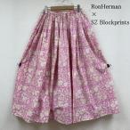 ショッピングロンハーマン ロンハーマン SZ Blockprints コラボ コットン 花柄 総柄 フラワープリント ロング フレア スカート 3510500225 S 50143887 50143887