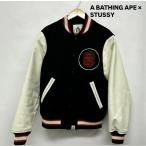 アベイシングエイプ A BATHING APE x STUSSY スタジアムジャケット 刺繍ワッペン M 50145407 50145407