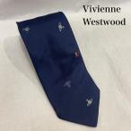 ヴィヴィアンウエストウッド オーブ柄シルクネクタイ navy 表記無し 50146680 50146680