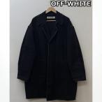 オフ-ホワイト c/o ヴァージルアブロー カットオフ ブラックデニム ステンカラー ショップコート ワーク ジャケット S 50147996 50147996