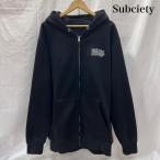 サブサエティ スカルマリア ジップパーカー バック刺繍 ブラック Lサイズ L 50148100 50148100